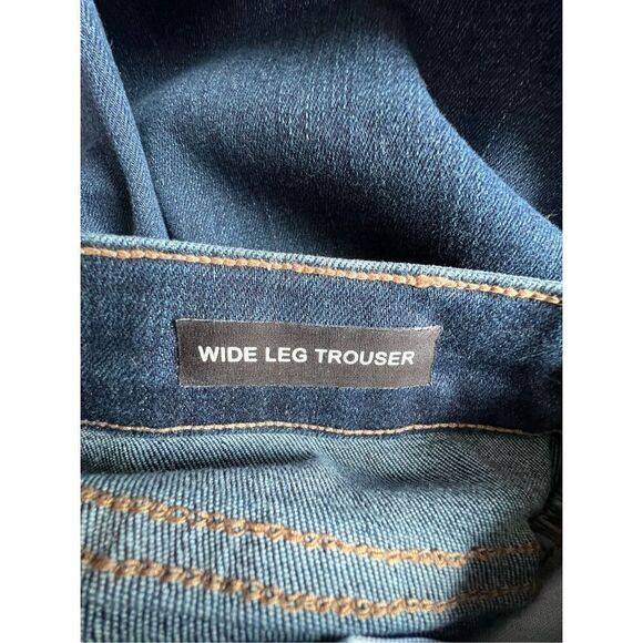 Judy Blue Dark Wash Wide Leg Trousers High Rise Stretchy Denim Jeans - Picture 3 of 5